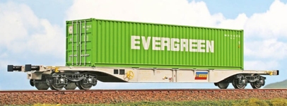 Amintiri AF30052 - H0 - Containertragwagen Evergreen, CFR Marfa, Ep. VI